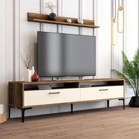 graikiniai riesutai - Kalune Design TV vienetas Stambulas - riešutmedžio, grietinėlės - 3 nuotrauka