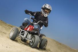 elektrinis keturratis - Razor Dirt Quad, juoda/raudona - 6 nuotrauka