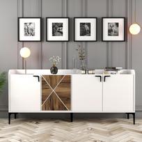 tv komoda 180 - Kalune Design Konsolė Venedik - balta - 2 nuotrauka
