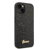 iphone 15 plus case guess - Guess "PC/ TPU Glitter Flakes Metal Logo Case iPhone 14 Plus" Black - 3 nuotrauka