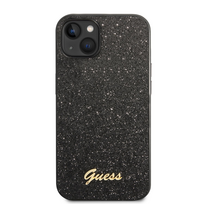 iphone 15 plus case guess - Guess "PC/ TPU Glitter Flakes Metal Logo Case iPhone 14 Plus" Black - 4 nuotrauka