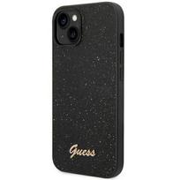 iphone 15 plus case guess - Guess "PC/ TPU Glitter Flakes Metal Logo Case iPhone 14 Plus" Black - 6 nuotrauka
