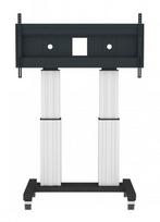 televizorius 120 - NEWSTAR MOTORISED MOBILE FLOOR STAND - VESA 300X200 UP TO 1200X600 70-120" SILVER - 1 nuotrauka