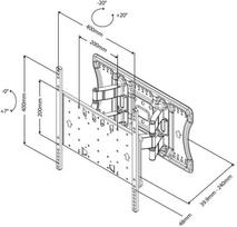 vesa 400x400 - MB SLIM TILT&TURN HD 52KG MAX.400X400 - 13 nuotrauka