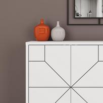 tv komoda - Kalune Design Konsolė Kopas - balta - 6 nuotrauka