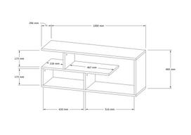 stovas televizoriaus - Kalune Design Televizoriaus staliukas CAFU - balta - 4 nuotrauka