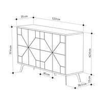 tv komoda - Kalune Design Konsolė Kopas - šviesi mocha - 6 nuotrauka