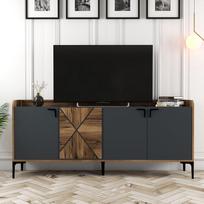 konsolis staliukas - Kalune Design Konsolė Venedik - Walnut, antracitas - 6 nuotrauka