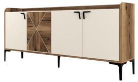 tv komoda 180 - Kalune Design Konsolė Venedik - riešutmedžio, grietinėlės - 1 nuotrauka