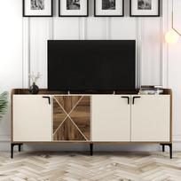 tv komoda 180 - Kalune Design Konsolė Venedik - riešutmedžio, grietinėlės - 6 nuotrauka