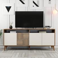 konsolis staliukas - Kalune Design Konsolė Milanas - riešutmedžio, grietinėlės - 6 nuotrauka