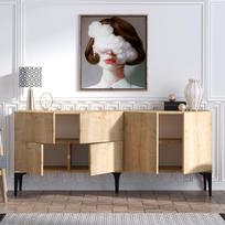 80 cm tv - Kalune Design Konsolė Laika - Sapphire ąžuolas - 3 nuotrauka