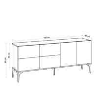 80 cm tv - Kalune Design Konsolė Laika - Sapphire ąžuolas - 5 nuotrauka