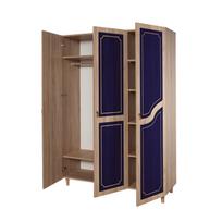 tamsios spintos - Spinta Kalune Design Wardrobe 863 (VI), 135 cm, ąžuolo spalvos/tamsiai mėlyna - 2 nuotrauka