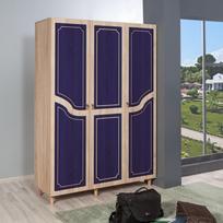 tamsios spintos - Spinta Kalune Design Wardrobe 863 (VI), 135 cm, ąžuolo spalvos/tamsiai mėlyna - 4 nuotrauka