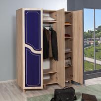 tamsios spintos - Spinta Kalune Design Wardrobe 863 (VI), 135 cm, ąžuolo spalvos/tamsiai mėlyna - 6 nuotrauka