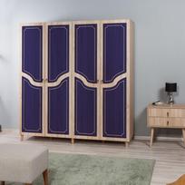 tamsios spintos - Spinta Kalune Design Wardrobe 863 (II), 180 cm, ąžuolo spalvos/tamsiai mėlyna - 4 nuotrauka
