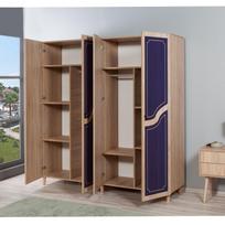 tamsios spintos - Spinta Kalune Design Wardrobe 863 (II), 180 cm, ąžuolo spalvos/tamsiai mėlyna - 6 nuotrauka