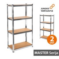Sandėliavimo lentynos stelažai 180x120x60 MASTER (2 vnt)
