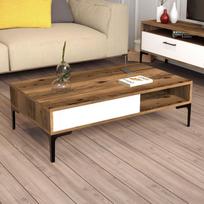 graikiniai riesutai - Kalune Design Kavos stalelis Stambulas - riešutmedžio, baltos spalvos - 2 nuotrauka