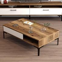 graikiniai riesutai - Kalune Design Kavos stalelis Stambulas - riešutmedžio, baltos spalvos - 3 nuotrauka