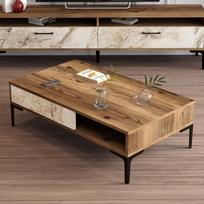 graikiniai riesutai - Kalune Design Kavos stalelis Stambulas - riešutmedžio, balto marmuro - 3 nuotrauka
