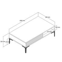 graikiniai riesutai - Kalune Design Kavos stalelis Stambulas - riešutmedžio, balto marmuro - 5 nuotrauka