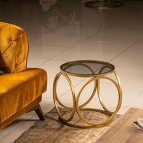 kavos staliukai aukso - Kalune Design Šoninis stalas Mimo - Gold - 3 nuotrauka