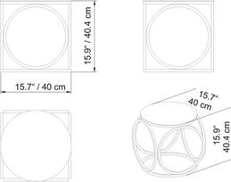 kavos staliukai aukso - Kalune Design Šoninis stalas Mimo - Gold - 5 nuotrauka