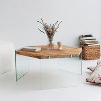 stalas 80 x 70 - Kalune Design Kavos stalelis Hexagon S304 - 4 nuotrauka