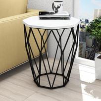46 57 - Kalune Design Šoninis stalas Sofya - Baltas - 2 nuotrauka