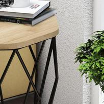 zurnalinis staliukas azuol - Kalune Design Šoninis stalas Sofya - Oak - 2 nuotrauka