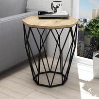 zurnalinis staliukas azuol - Kalune Design Šoninis stalas Sofya - Oak - 3 nuotrauka