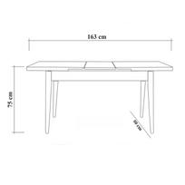 isskleidziamas kavos staliukas - Kalune Design Pietų stalas Vina - Walnut - 8 nuotrauka
