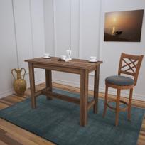 stalas 120 x 60 - Kalune Design Stalas. \ T Barra - Walnut - 2 nuotrauka