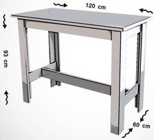 stalas 120 x 60 - Kalune Design Stalas. \ T Barra - Walnut - 6 nuotrauka