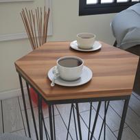 graikiniai riesutai - Kalune Design Šoninis stalas Cetrus - Walnut - 4 nuotrauka