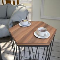 graikiniai riesutai - Kalune Design Šoninis stalas Cetrus - Walnut - 5 nuotrauka