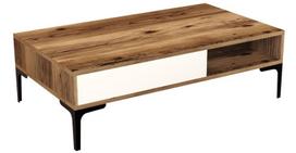 grietinele kavai - Kalune Design Kavos stalelis Stambulas - riešutmedžio, grietinėlės - 1 nuotrauka