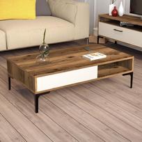 grietinele kavai - Kalune Design Kavos stalelis Stambulas - riešutmedžio, grietinėlės - 2 nuotrauka