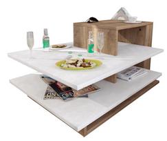 Kalune Design Kavos stalelis Venüs - Baltas, Walnut