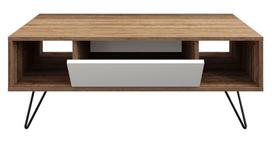 graikiniai riesutai - Kalune Design Kavos stalelis Mistico - Walnut, Baltas - 1 nuotrauka