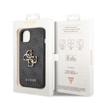14 plus iphone apple - Guess "GUHCP14M4GMGGR PU 4G Metal Logo Case iPhone 14 Plus" Grey - 5 nuotrauka