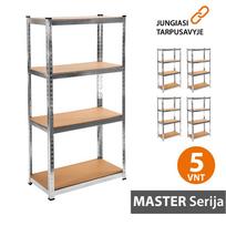 Sandėliavimo lentynos stelažai 180x120x60 MASTER (5 vnt)