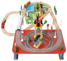 medine trasa - Kruzzel Wooden Train XL14069, 800 mm - 4 nuotrauka