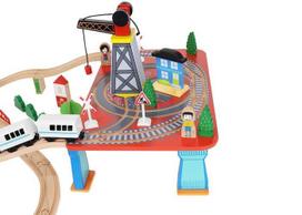 medine trasa - Kruzzel Wooden Train XL14069, 800 mm - 16 nuotrauka