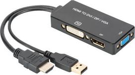 adapteris dvi to hdmi - Assmann HDMI to VGA / DVI / DP Adapter - 1 nuotrauka
