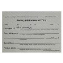 pinigu priemimo kvitas - Pinigų priėmimo kvitai Taksi A7 50vnt. - 1 nuotrauka
