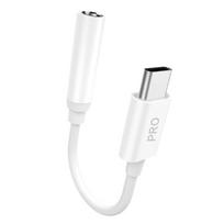 adapteris - Dudao Adapter USB Type C to headphones jack 3.5mm (female) White - 1 nuotrauka