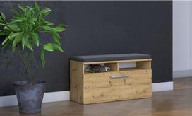 artisan oak - Top E Shop Riva Artisan, ruda, 850 mm x 350 mm x 460 mm - 3 nuotrauka